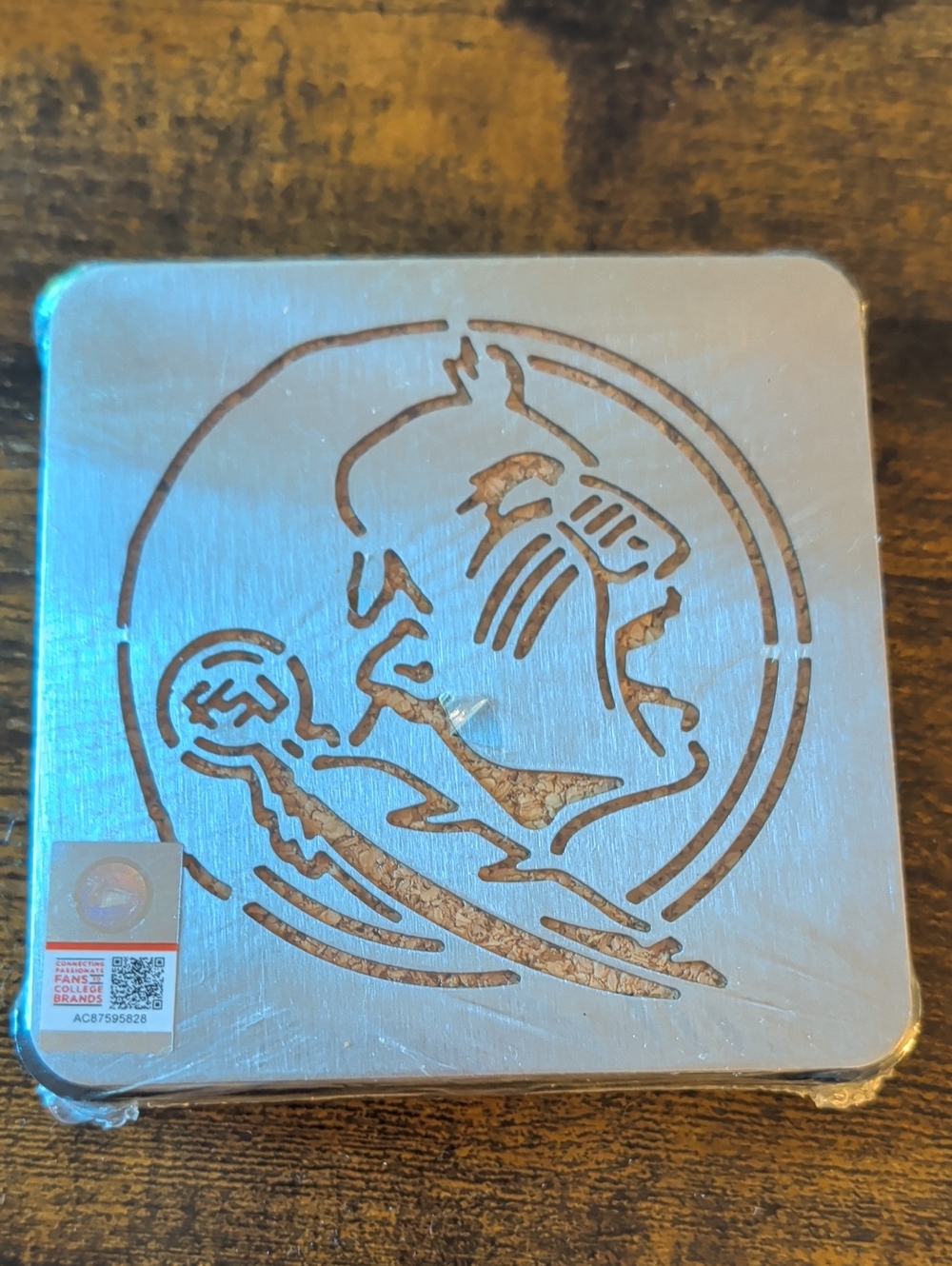 FSU Stainless Steel Heavy Duty Coasters Laser Cut Team Logo